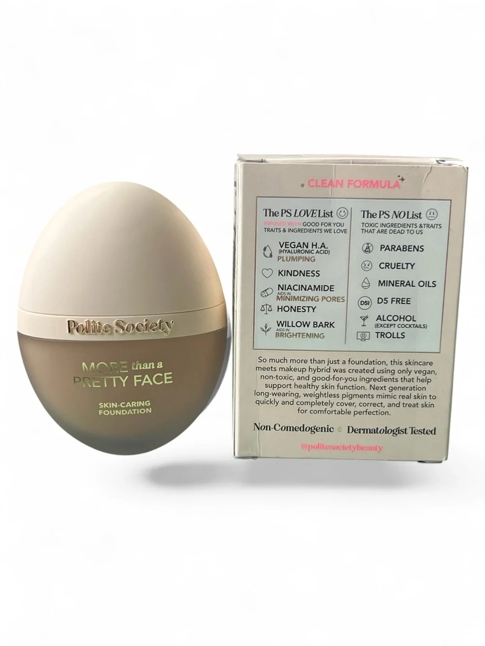 ✨ Polite Society More Than a Pretty Face Foundation 30ml Very Light Cool-NIB